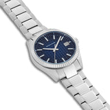 Herren Quarzuhr silber Edelstahl silber
