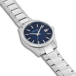Herren Quarzuhr silber Edelstahl silber