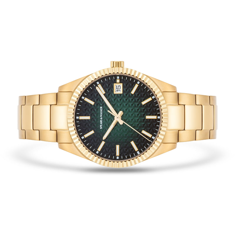 Herren Quarzuhr gelbgold Edelstahl gelbgold