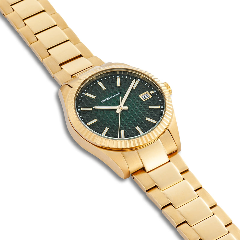 Herren Quarzuhr gelbgold Edelstahl gelbgold
