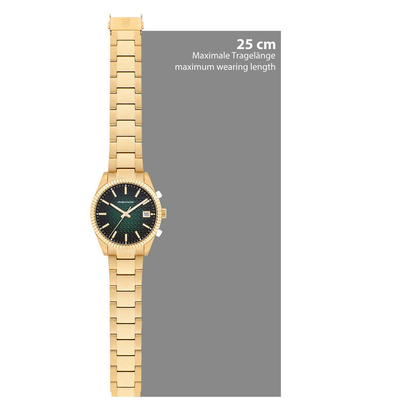 Herren Quarzuhr gelbgold Edelstahl gelbgold