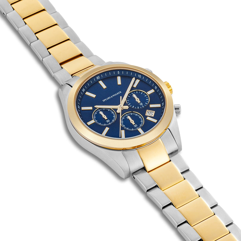 Herren Chronograph bicolor Edelstahl bicolor