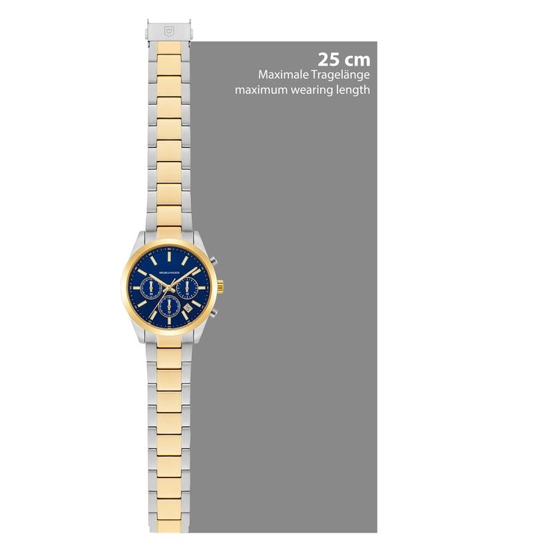 Herren Chronograph bicolor Edelstahl bicolor