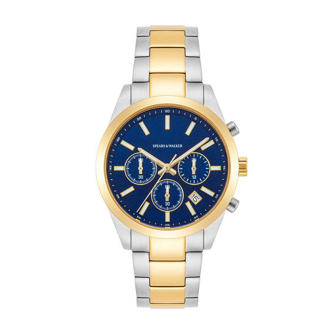 Herren Chronograph bicolor Edelstahl bicolor