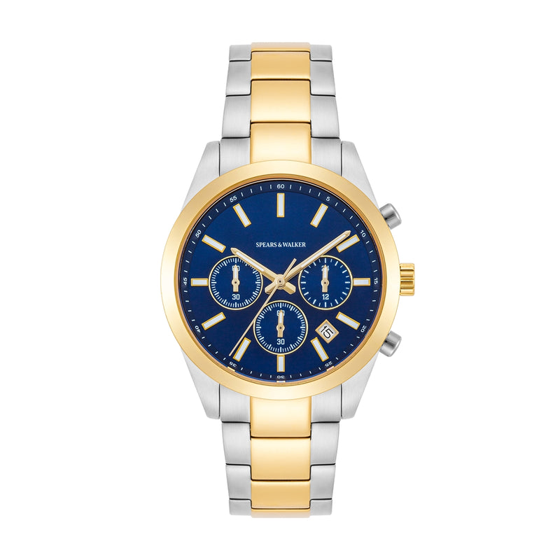 Herren Chronograph bicolor Edelstahl bicolor