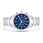 Herren Chronograph silber Edelstahl silber