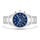 Herren Chronograph silber Edelstahl silber