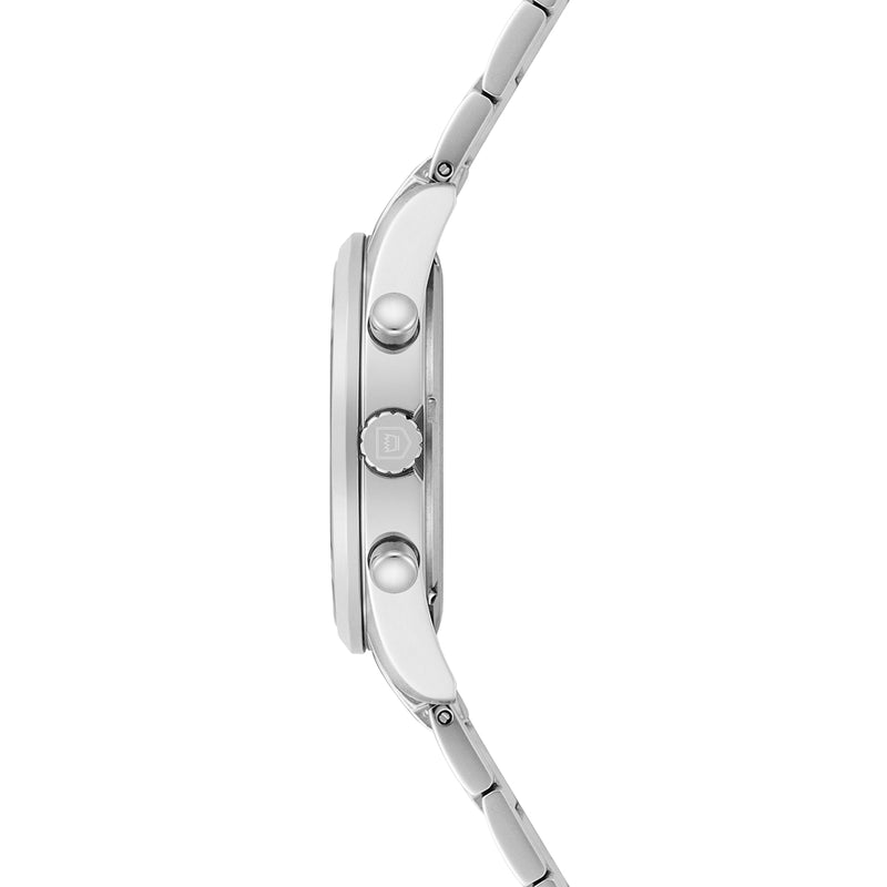 Herren Chronograph silber Edelstahl silber