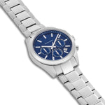 Herren Chronograph silber Edelstahl silber