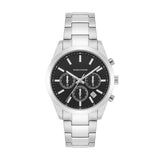 Herren Chronograph silber Edelstahl silber