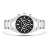 Herren Chronograph silber Edelstahl silber