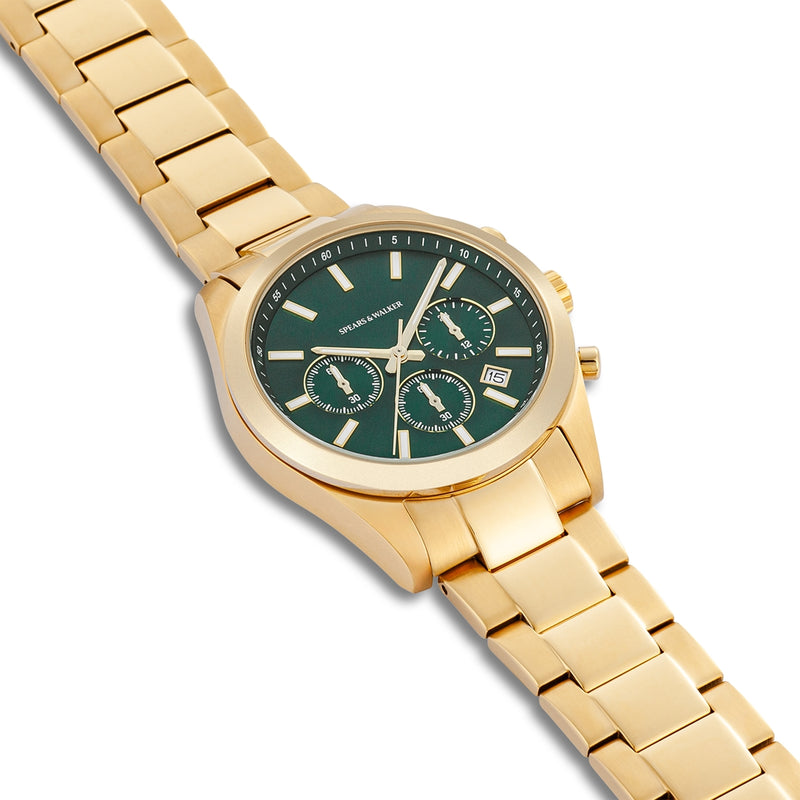 Herren Chronograph gelbgold Edelstahl gelbgold