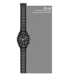Herren Chronograph schwarz Edelstahl schwarz