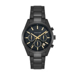 Herren Chronograph schwarz Edelstahl schwarz