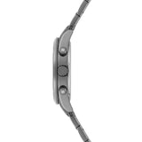 Herren Chronograph grau Edelstahl grau
