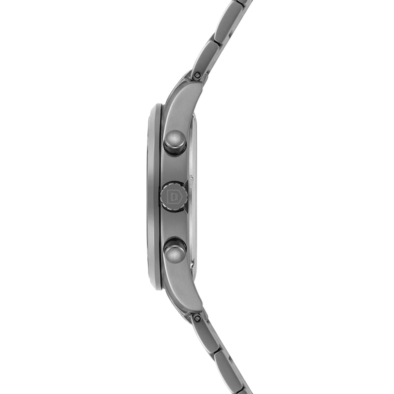 Herren Chronograph grau Edelstahl grau
