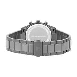 Herren Chronograph grau Edelstahl grau