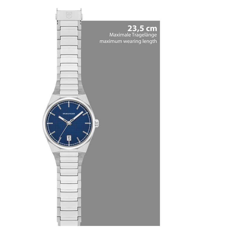 Herren Quarzuhr silber Edelstahl silber