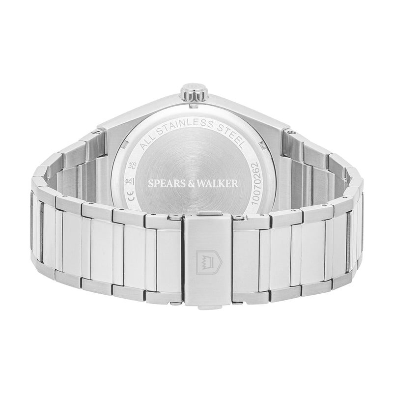Herren Quarzuhr silber Edelstahl silber