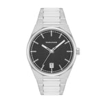 Herren Quarzuhr silber Edelstahl silber