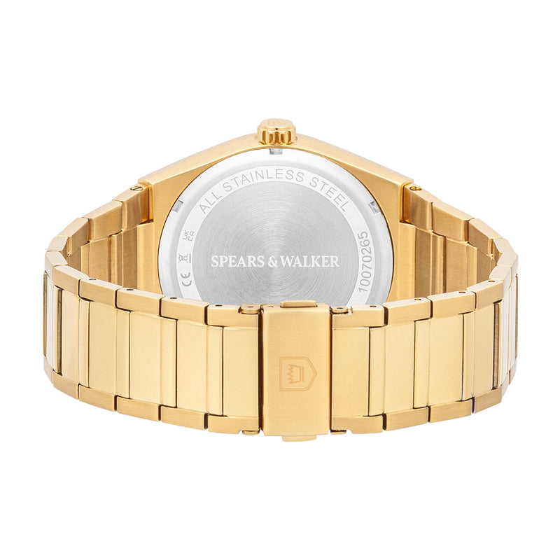 Herren Quarzuhr gelbgold Edelstahl gelbgold
