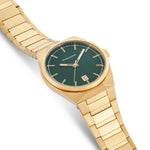 Herren Quarzuhr gelbgold Edelstahl gelbgold