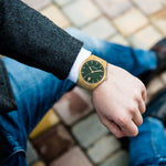 Herren Quarzuhr gelbgold Edelstahl gelbgold