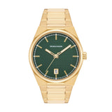 Herren Quarzuhr gelbgold Edelstahl gelbgold