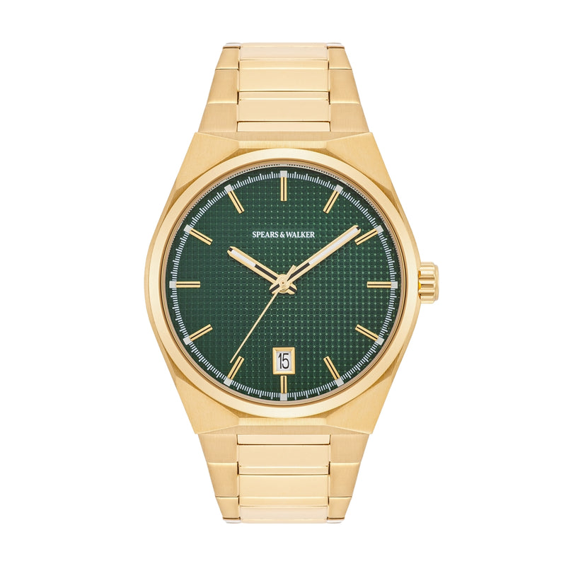 Herren Quarzuhr gelbgold Edelstahl gelbgold