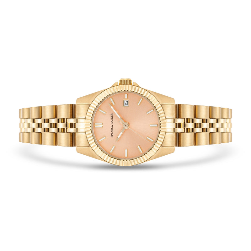 Damen Quarzuhr gelbgold Edelstahl gelbgold