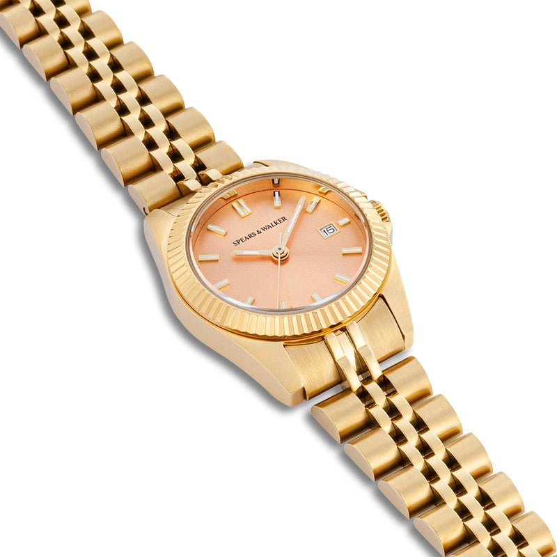 Damen Quarzuhr gelbgold Edelstahl gelbgold