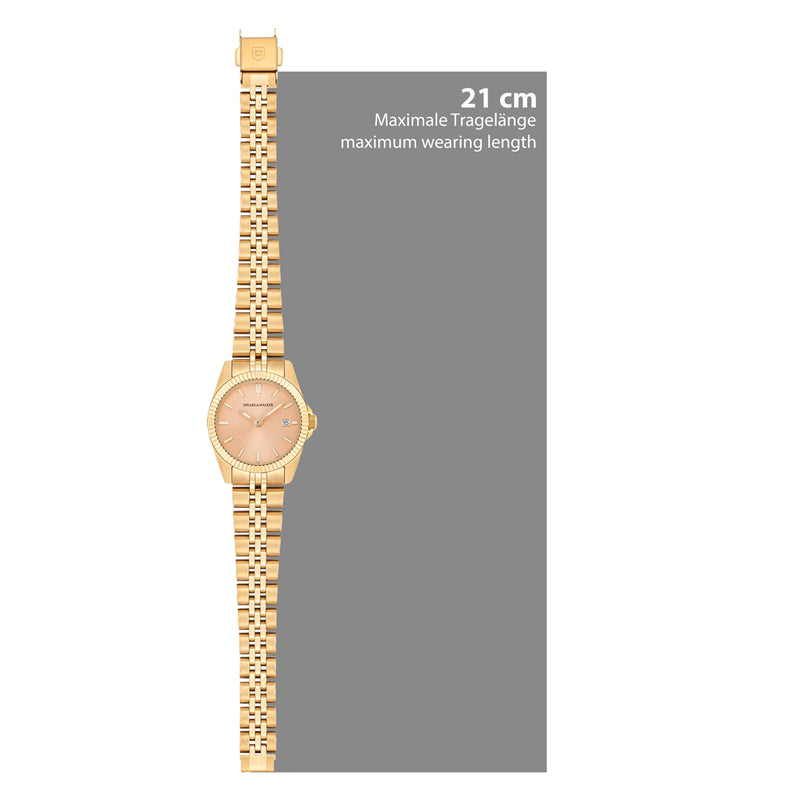 Damen Quarzuhr gelbgold Edelstahl gelbgold