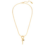 Kette mit Anhänger gelbgold Zirkonia schwarz