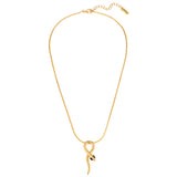Kette mit Anhänger gelbgold Zirkonia schwarz