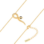 Kette mit Anhänger gelbgold Zirkonia schwarz