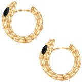 Creolen gelbgold Zirkonia schwarz