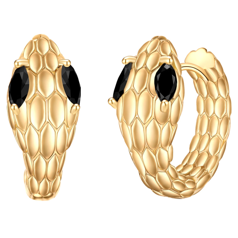 Creolen gelbgold Zirkonia schwarz