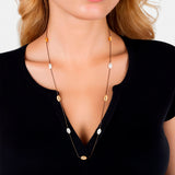 Kette mit Anhänger gelbgold Perle (synth.) weiß