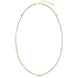 Kette mit Anhänger gelbgold Perle (synth.) weiß