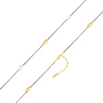 Kette mit Anhänger gelbgold Perle (synth.) weiß