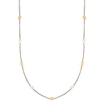 Kette mit Anhänger gelbgold Perle (synth.) weiß