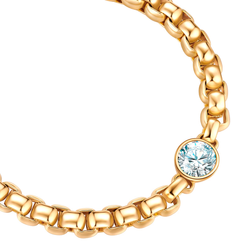 Armband gelbgold Zirkonia weiß