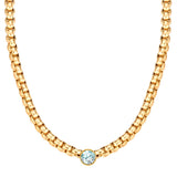Kette gelbgold Zirkonia weiß