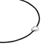 Armband Sterling Silber Textil (schwarz)