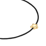 Armband Sterling Silber gelbgold Textil (schwarz)