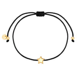 Armband Sterling Silber gelbgold Textil (schwarz)