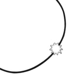 Armband Sterling Silber Textil (schwarz)