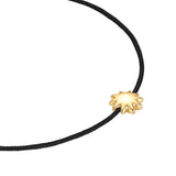 Armband Sterling Silber gelbgold Textil (schwarz)