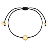 Armband Sterling Silber gelbgold Textil (schwarz)