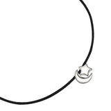 Armband Sterling Silber Textil (schwarz)